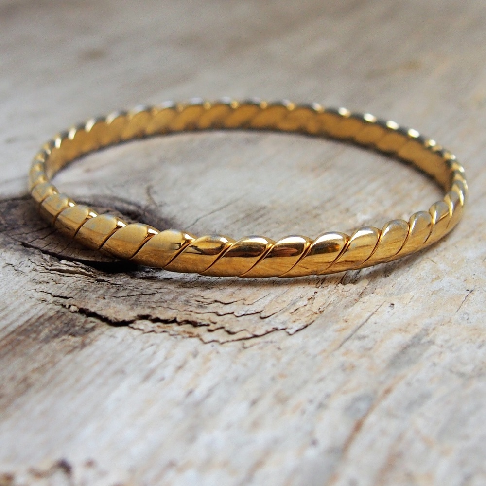 3 Monet Bangle Bracelet Bundle Gold-Tone - Picture 4 of 8